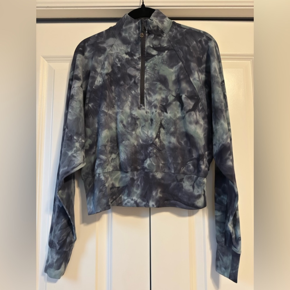 Lululemon Half Zip 4 Diamond Dye Silver Blue Tidewater Teal Graphite Grey